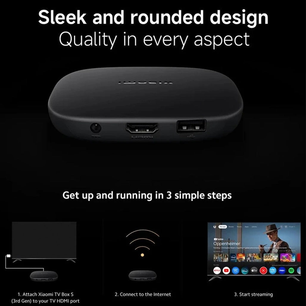XIAOMI TV BOX S 4K ULTRA-HD 3RD GEN PFJ4191EU