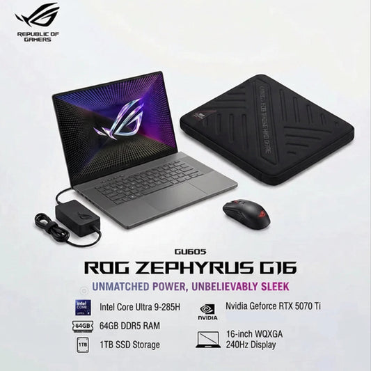 ASUS ROG Zephyrus G16 GU605CR-QR159 90NR0LZ5M008C0 - Core Ultra 9 285H - NVIDIA RTX 5070Ti 12GB