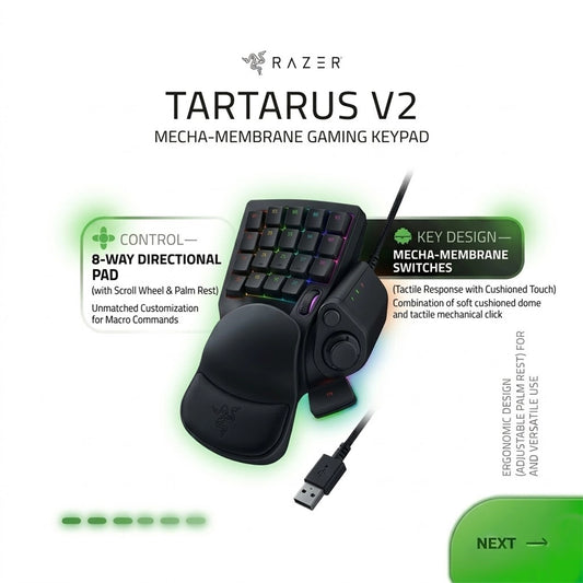 RAZER TARTARUS V2 KEYPAD - RZ07-02270100-R3M1