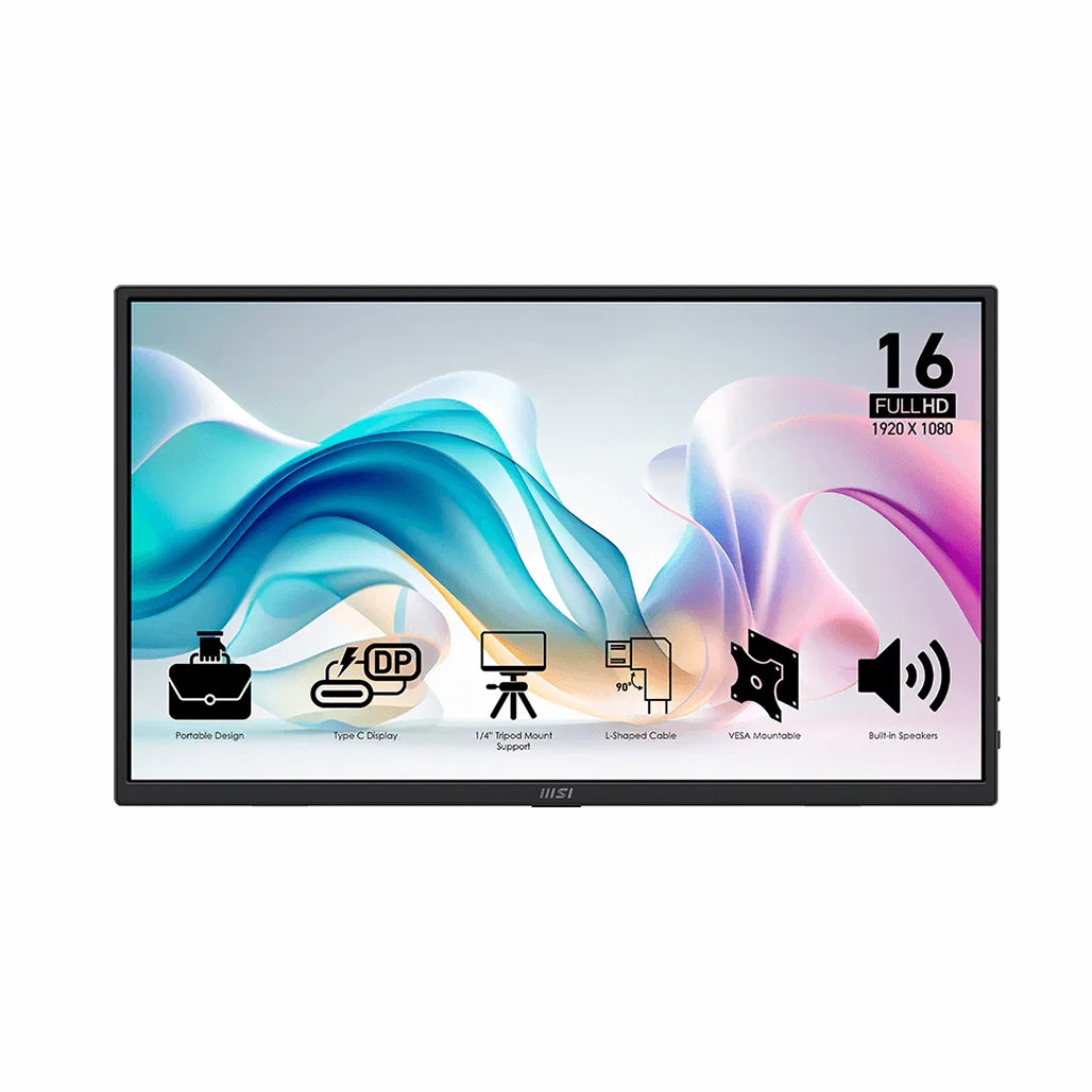 MSI PRO MP165 E6 Portable Monitor 3PE5 - 15.6" USB-C