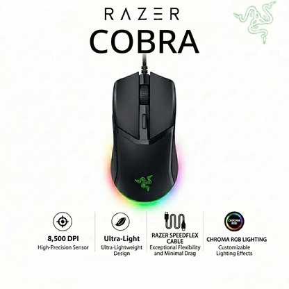 RAZER COBRA WIRED GAMING MOUSE RZ01-04650100R3M1
