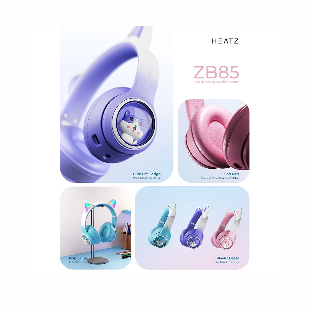 Heatz ZB85 KIDS Headphone Meow Beatz