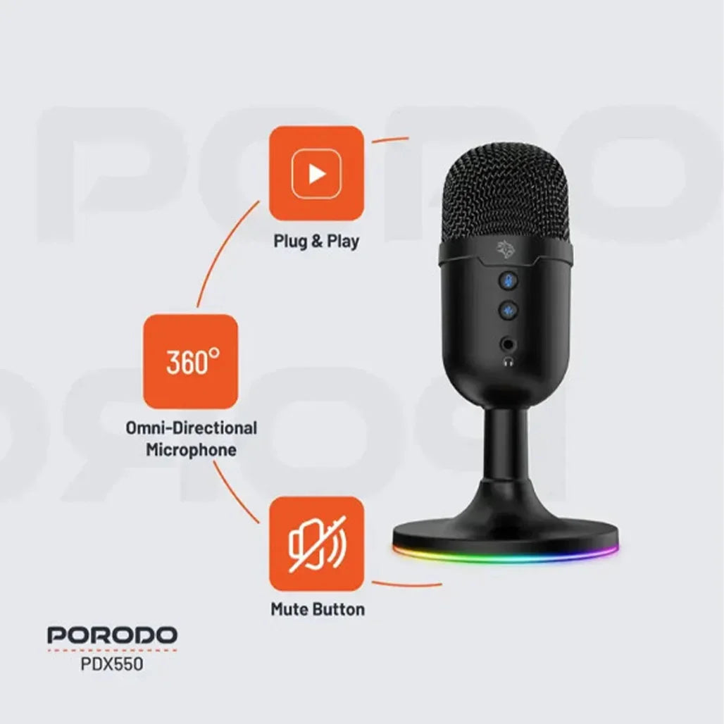 PORODO PDX550 OMNI-DIRECTIONAL USB MICROPHONE