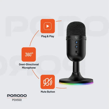PORODO PDX550 OMNI-DIRECTIONAL USB MICROPHONE