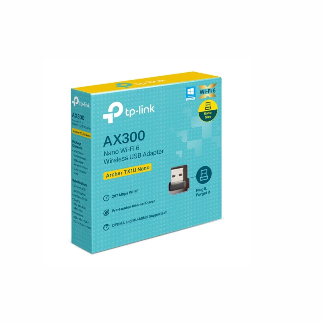 TP-LINK AX 300 NANO WIFI 6 WIRELESS USB ADAPTER