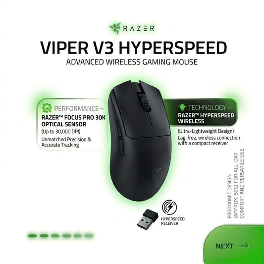 RAZER VIPER  V3 HYPERSPEED WIRELESS MOUSE  RZ01-04910100