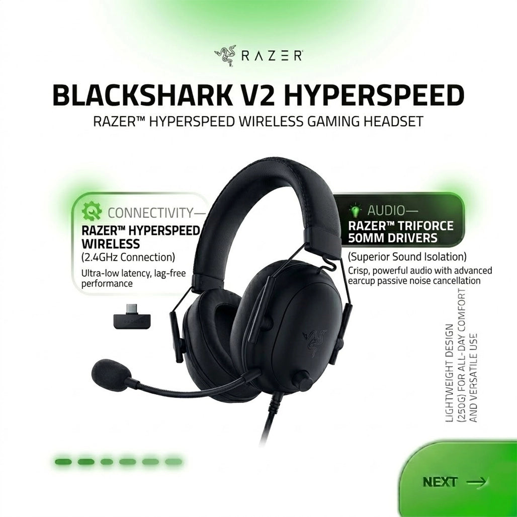 RAZER BLACKSHARK V2 HYPERSPEED HEADSET – jakcomputer – jak computers