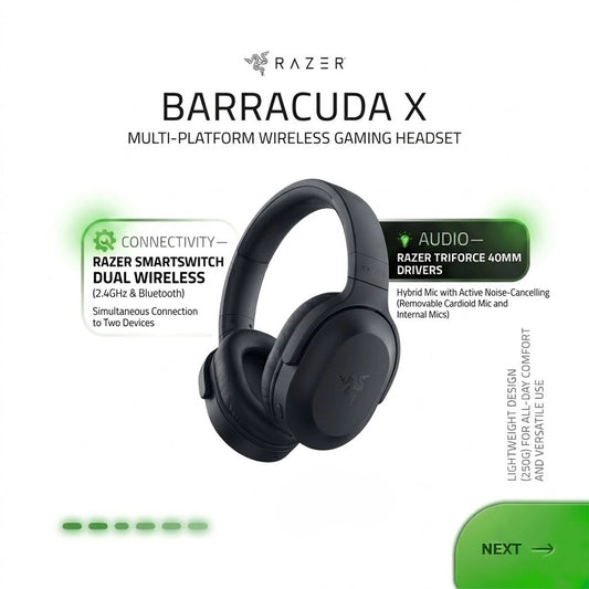 RAZER BARRACUDA X- BLACK HEADSET RZ04-04430100-R3M1