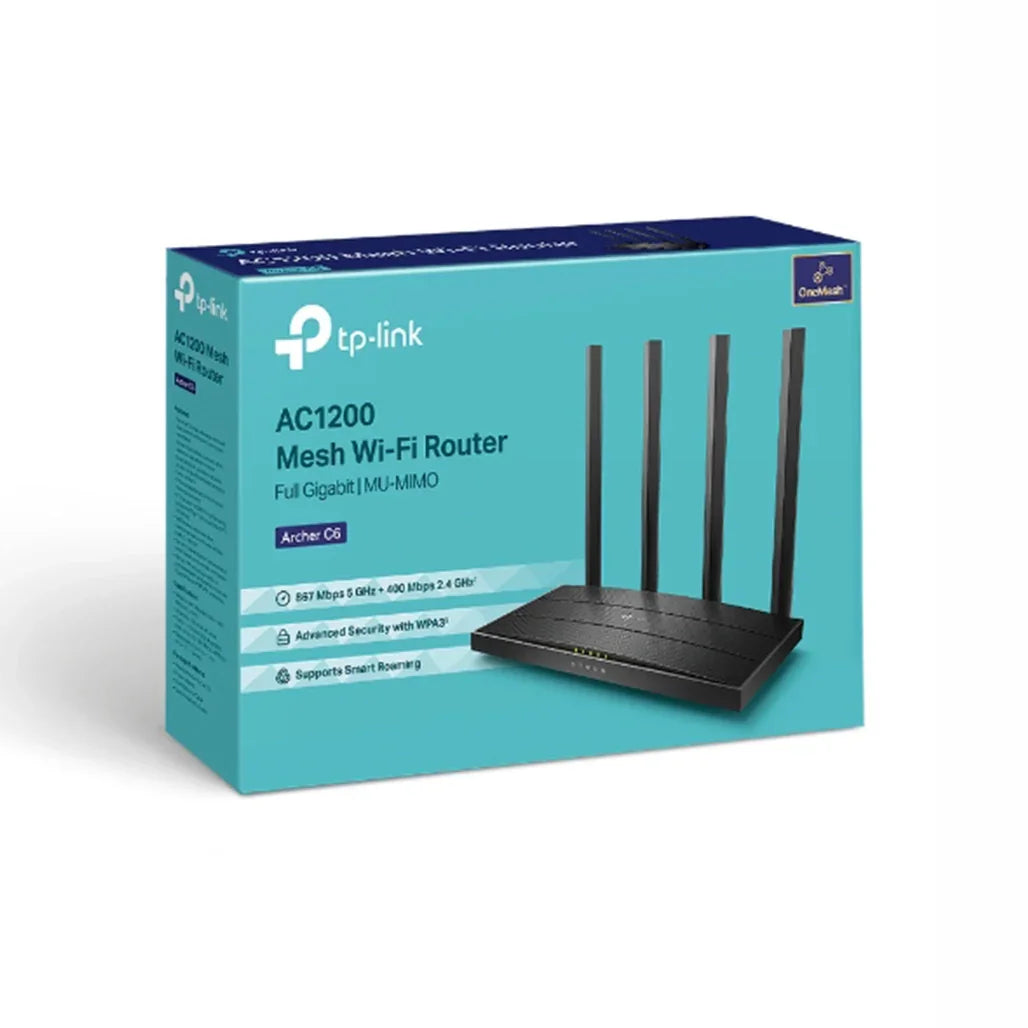 TP-LINK AC1200 MESH WI-FI ROUTER FULL GIGABIT | MU-MIMO ARCHER C6