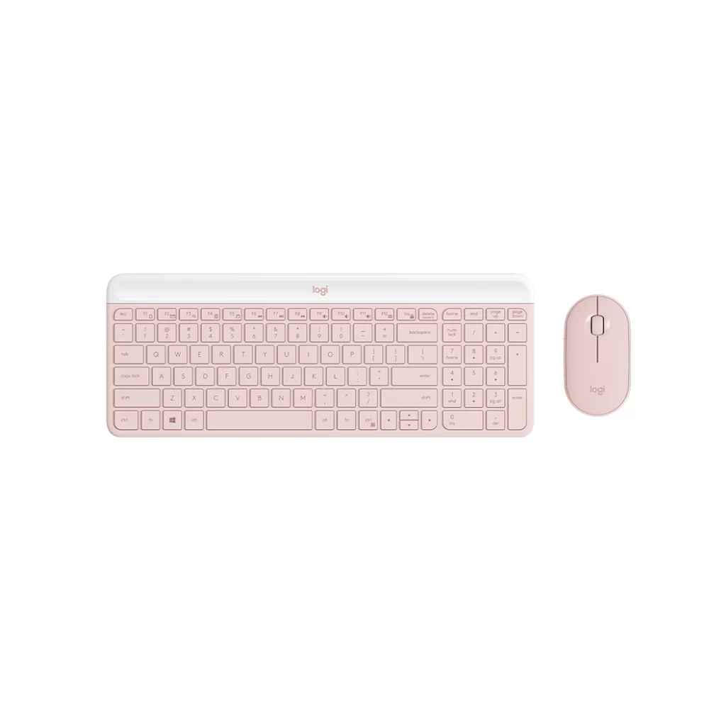 Logitech MK470 Keyboard+Mouse Wireless Slim English Rose. 920-011313