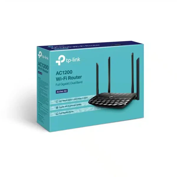 TP-Link AC1200 Wireless MU-MIMO Gigabit Router Archer C6 V2 - Image 2